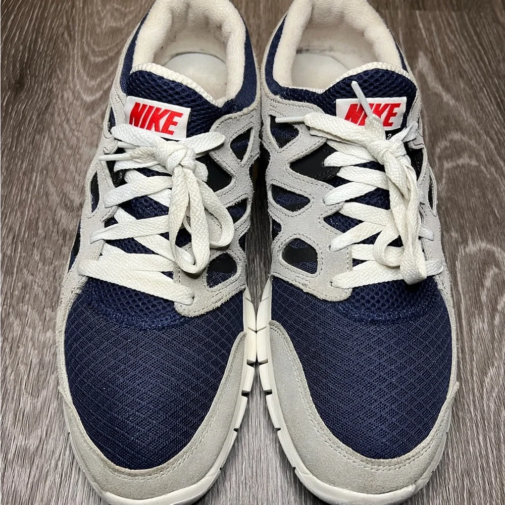 Nike Free Run 2 Running Shoes Mens 13 Midnight Navy Wolf Grey 537732-407 - Picture 2 of 7